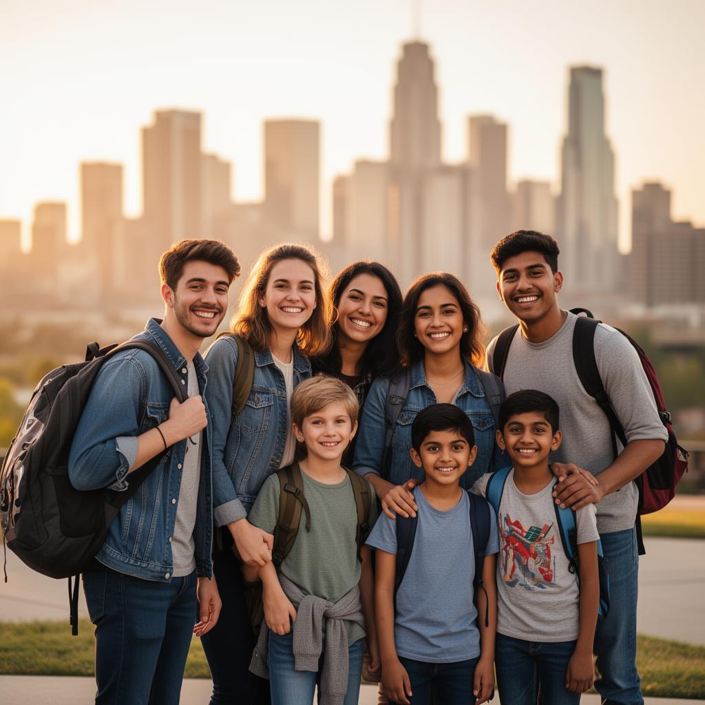 Happy students and families starting their immigration journey